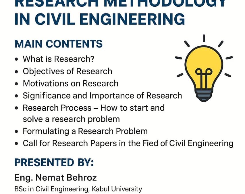 Research Methodology in Civil Engineering